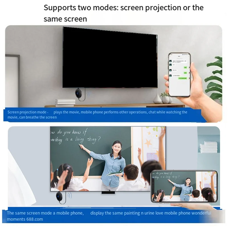 

N01R-2X беспроводной адаптер дисплея Wi-Fi экран литой зеркальный медиаприемник потоковая передача для телефона/ПК к дисплею ТВ-проектора