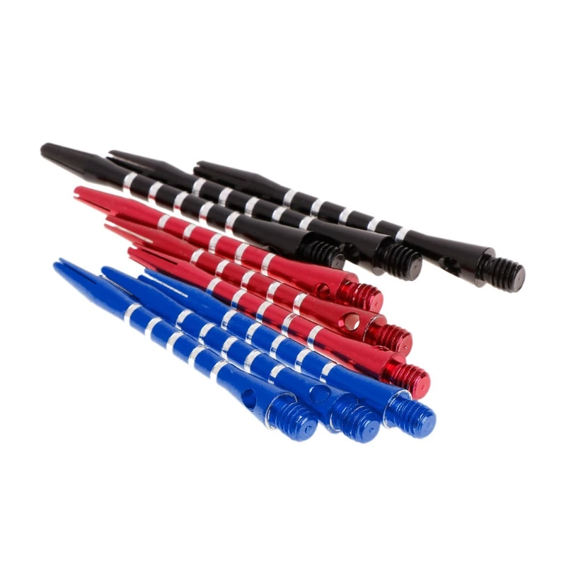 Three Colors Optional 9 Pieces Shafts Aluminium Harrows Colored Darts Stems Metal Throwing Toy