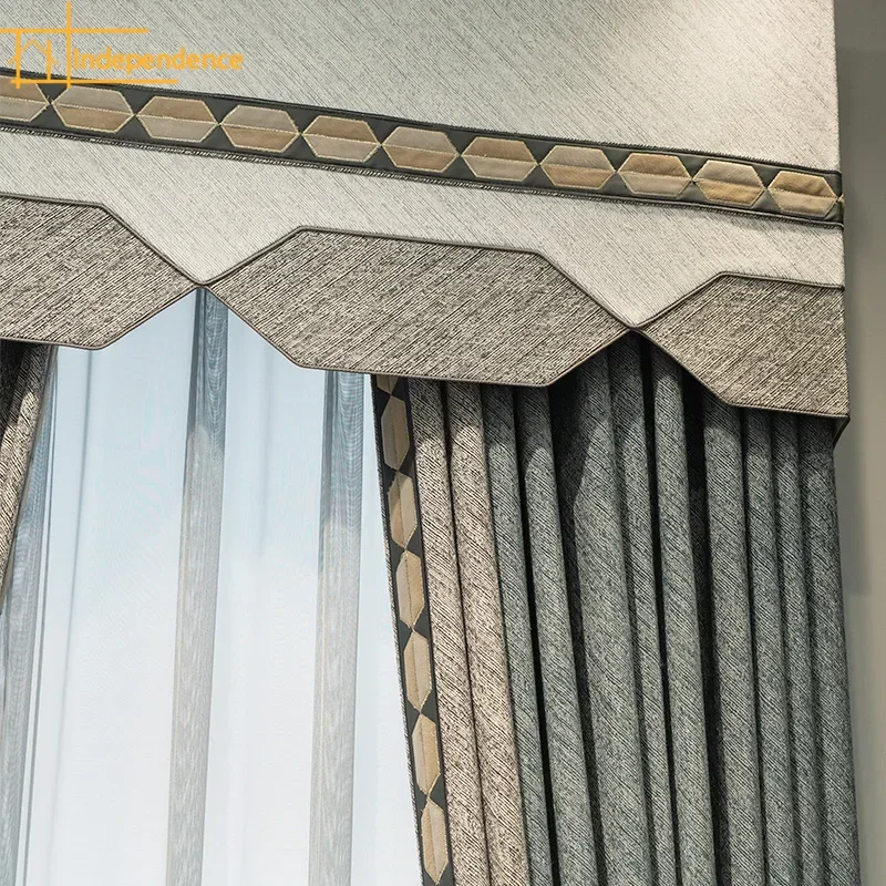 

High-grade simple modern curtains living room bedroom study shading custom bay window light luxury new Chinese style Nordic