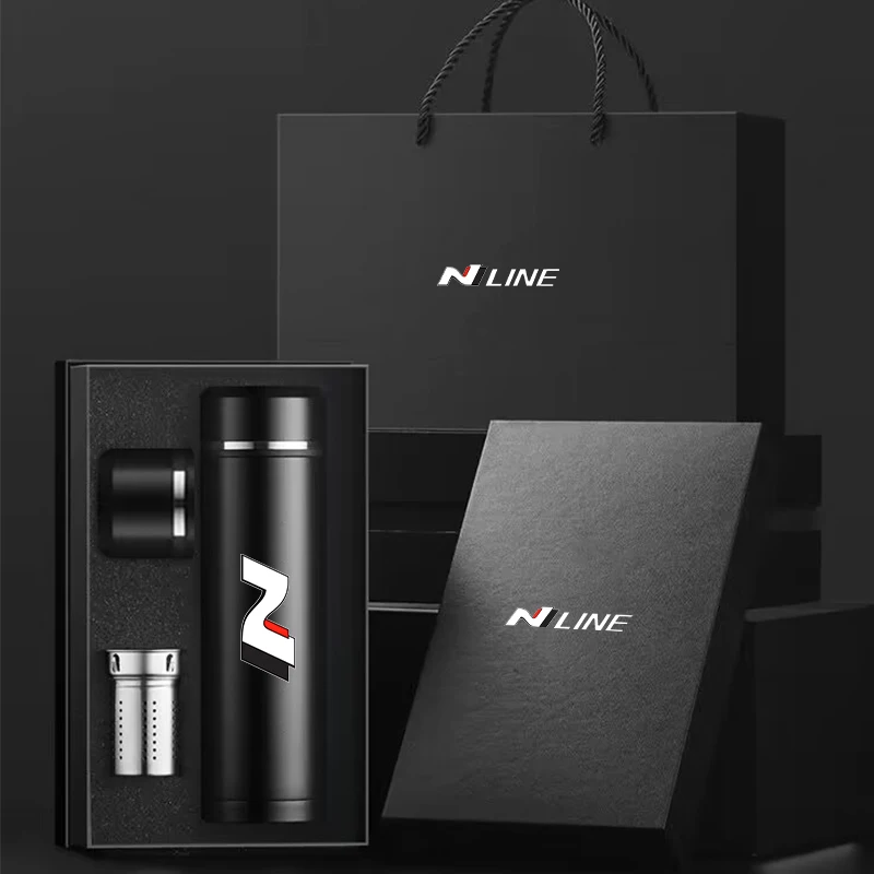 زجاجة ترمس ذكية للسيارة مع كوب قهوة لعرض درجة الحرارة لسيارة Hyundai N Line Nline tucson kona sonata veloster i30 i20 #1