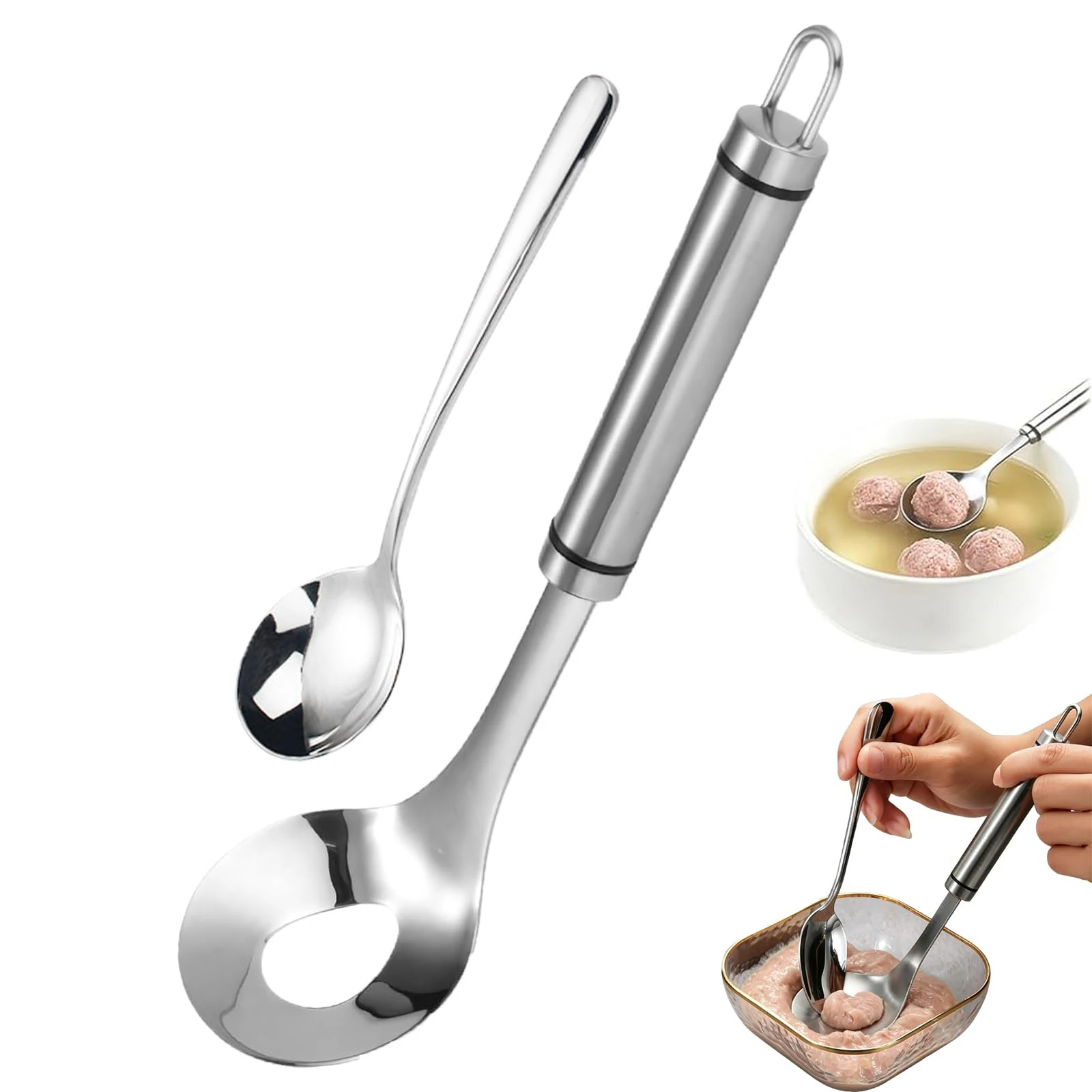 Round Meatball Maker Scoop Stainless Steel for Forming Homemade Meat Fish Shrimp Balls Kitchen Tool