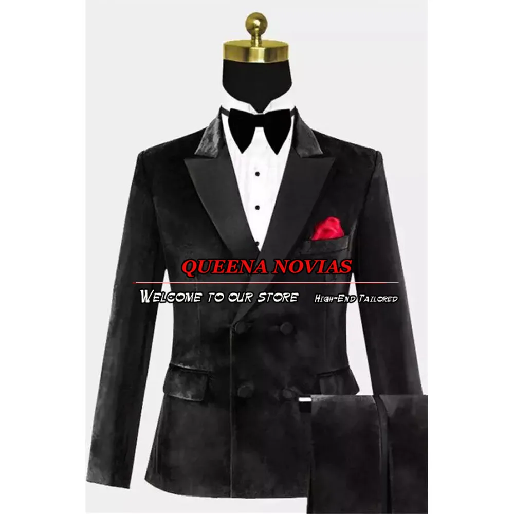 Nhung Xanh Phù Hợp Với Nam Giới Đôi Áo Khoác Quần Thiết Kế Mới Nhất Chính Thức Nam Cưới Tuxedo 2 Mảnh Vũ Hội Đầm Phù Hợp Làm 2023