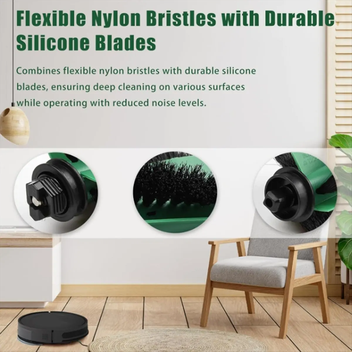 SHIP WITHIN 24 HOURS 2 Pcs Roller Brush for Q0120 Y0140 Q0520 Q011 Y0110 Robot Vacuum Cleaner Y&Q Combo&Vac Essential Series
