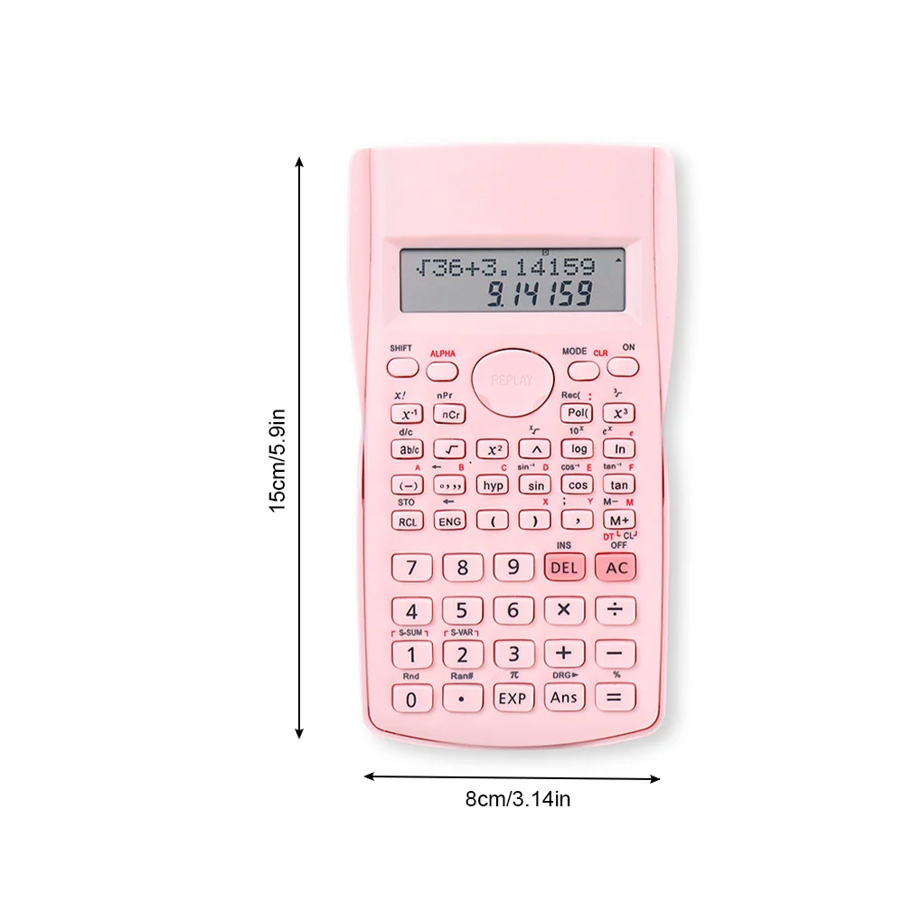 1/2/3 Scientific Calculator Students Engineering Function Calculating Tool Statistics Business Accounting Pattern Random Pink