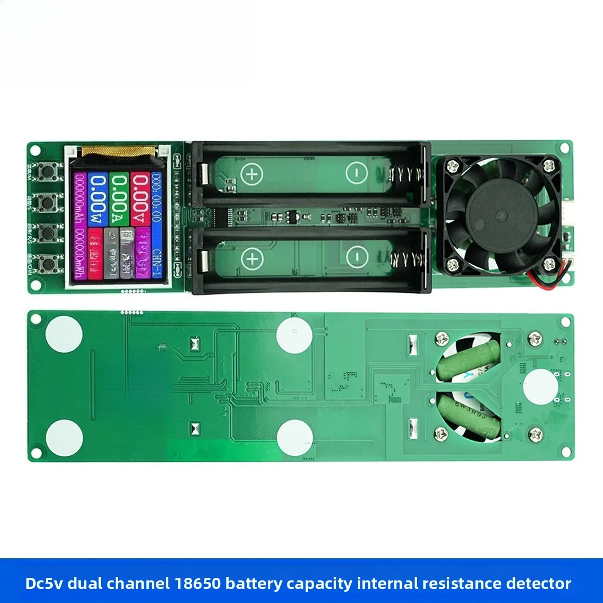 Dual Channel 18650 Battery Capacity Internal Resistance Tester Charge Discharge Module