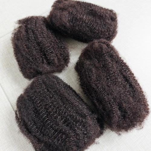 Imagen 2 del producto Extensiones de cabello humano Afro rizado 4C de 10-18 pulgadas, sin trama, Remy brasileño, Natural, para trenzado Locs, estilismo y uso diario