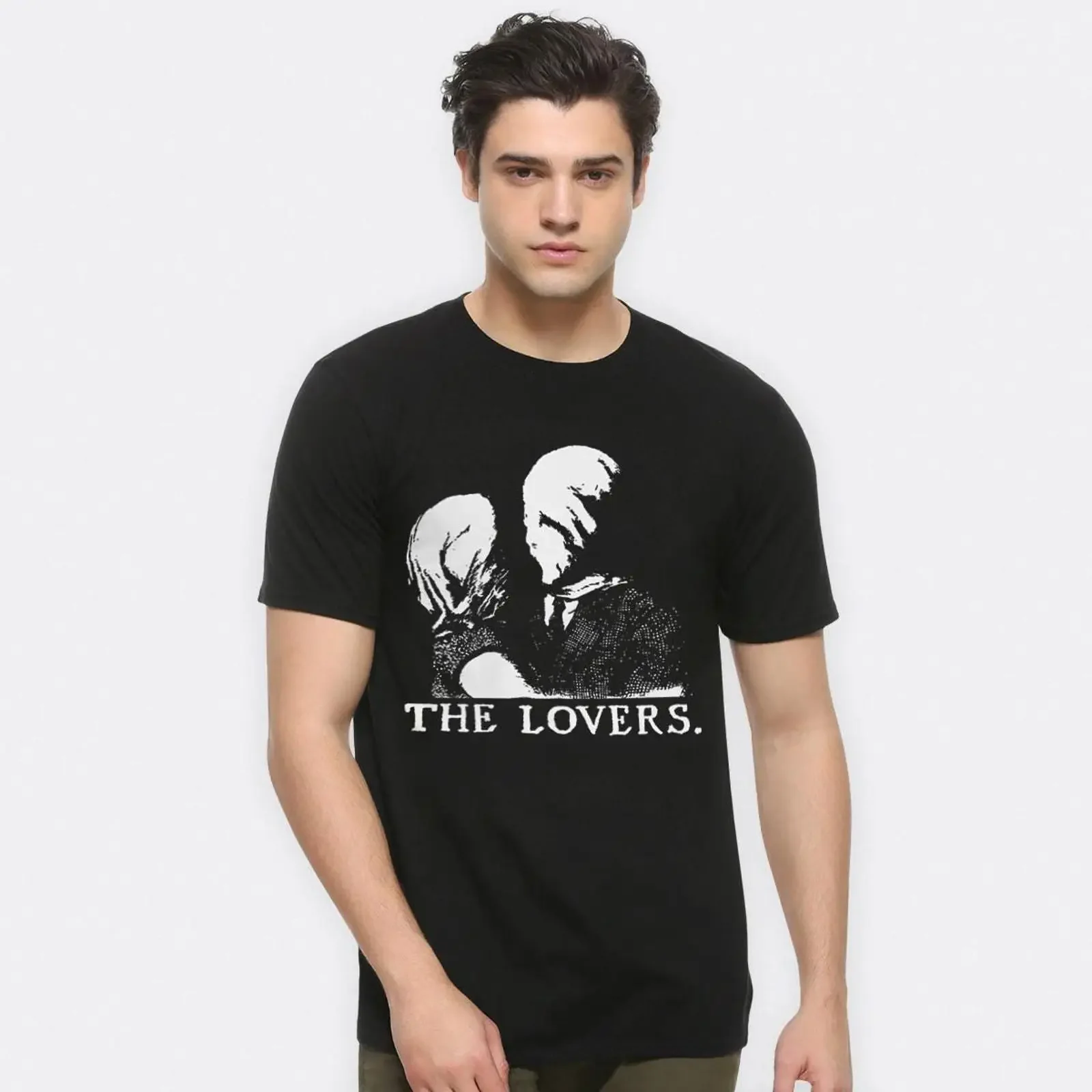 The Lovers by Rene Magritte T Shirt  Sizes ISK 803455 vintage Washed Comfortable Top For Everyday Wear Casual Breathable