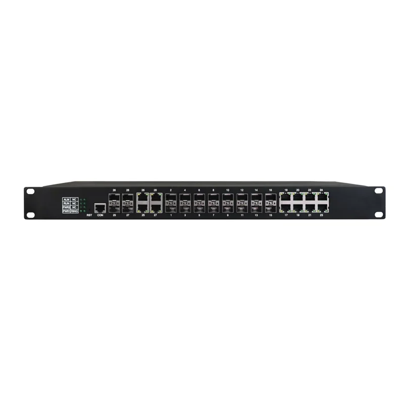 

Managed 8 Port Gigabit Ethernet + 16 Port 1000M SFP Industrial Ring Fiber Network Switch with SFP/Ethernet Combo