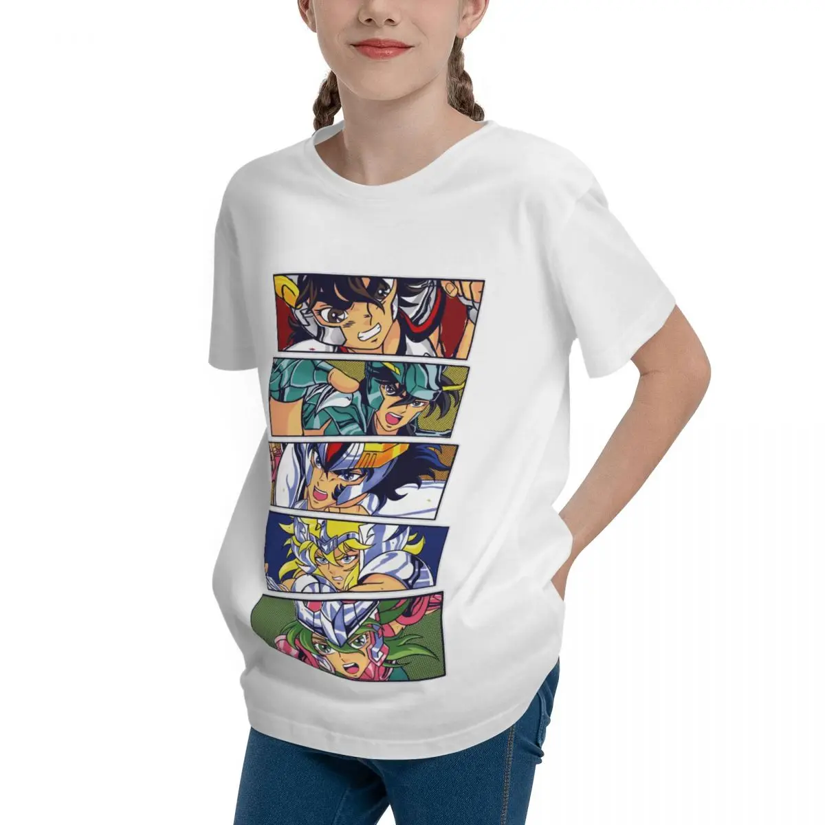 The Knights High grade Top tee Graphic Vintage Humor Graphic Leisure Round neck Teeanger T-Shirt