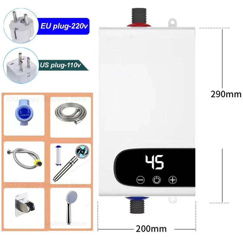 Electric Water Heater Battery Powered Portable Electric Water Heater Electric Faucet Water Heater