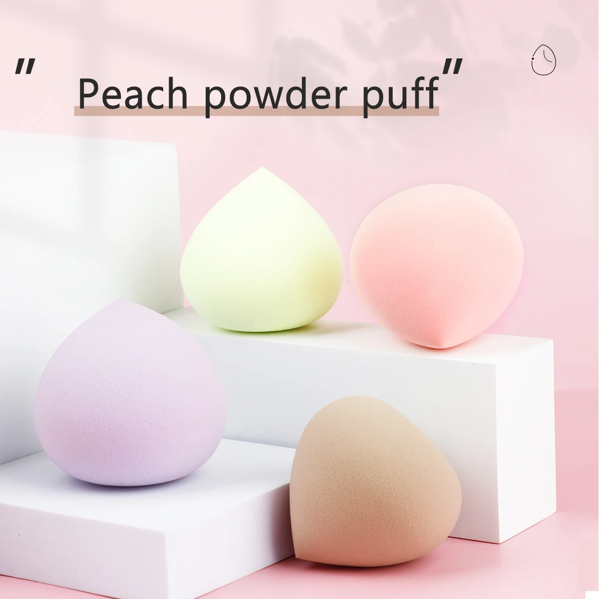 

1pcs New Sponge for Makeup Peach Super Soft Powder Puff Giant Soft Second Rebound Powder Puff Dry and Wet Makeup with Packing