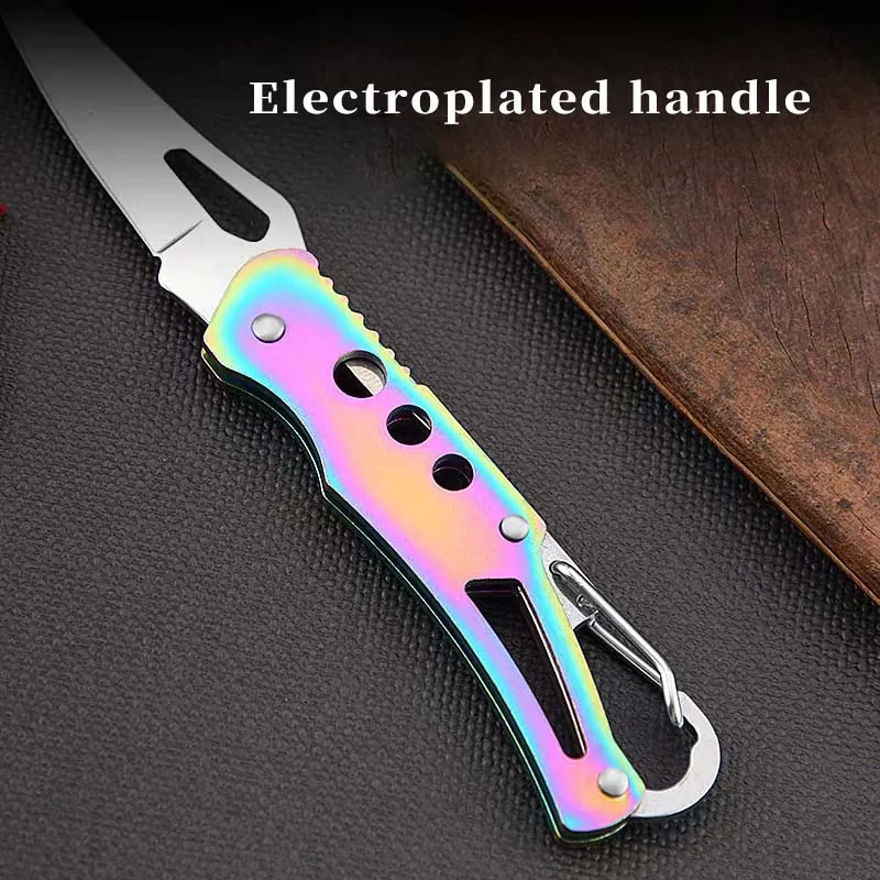 NEW Outdoor Stainless Steel Blade Knife Outdoor Camping Self Defense Emergency Survival Knife Tool Folding Portable Keyknife