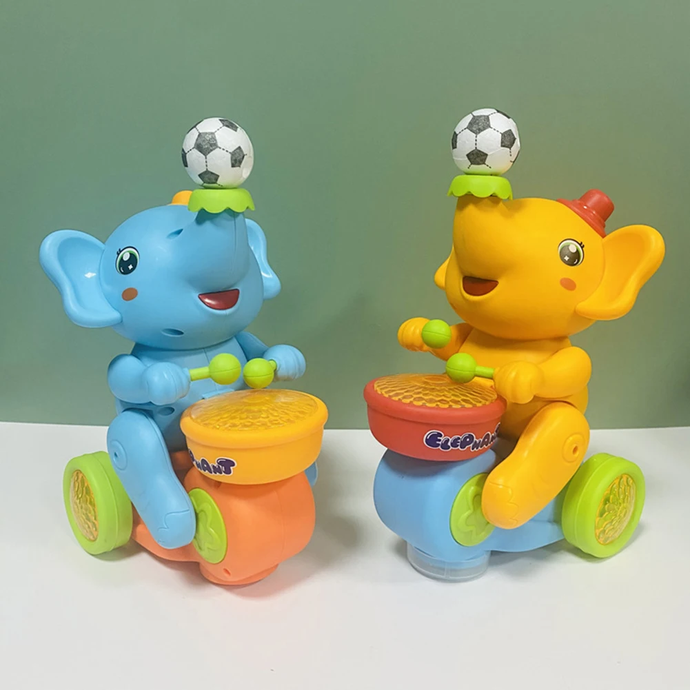 Musical Walking Elephant Toy Elephant Drummer Toy with 2 Levitation Ball Animal Walking Toy Battery Operated for Boys Girls