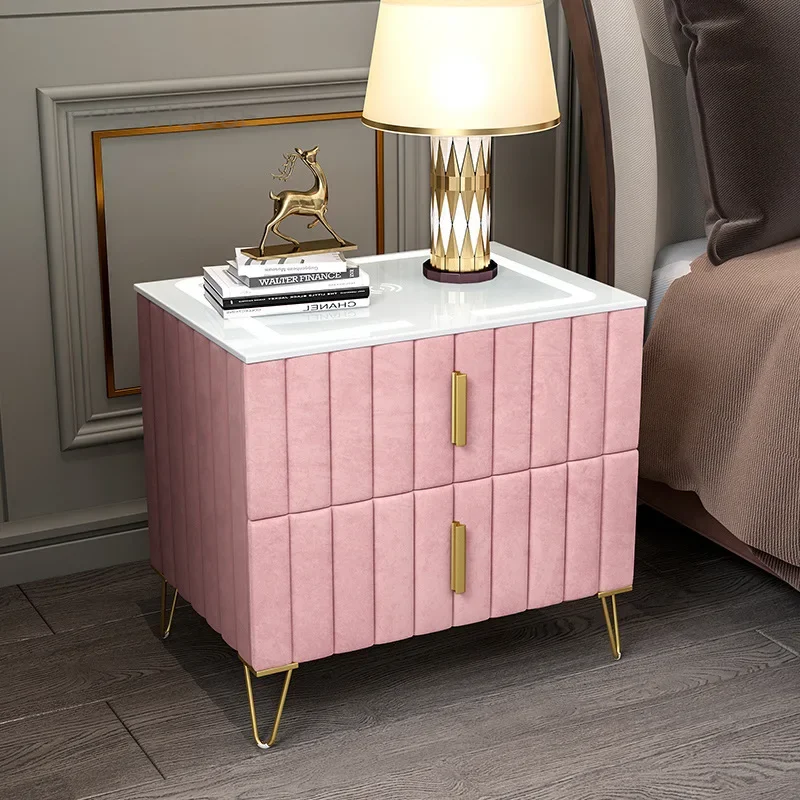 Mesita de noche inteligente, sencilla y moderna mesita de noche, inalámbrica, recargable, mueble de do multifuncional