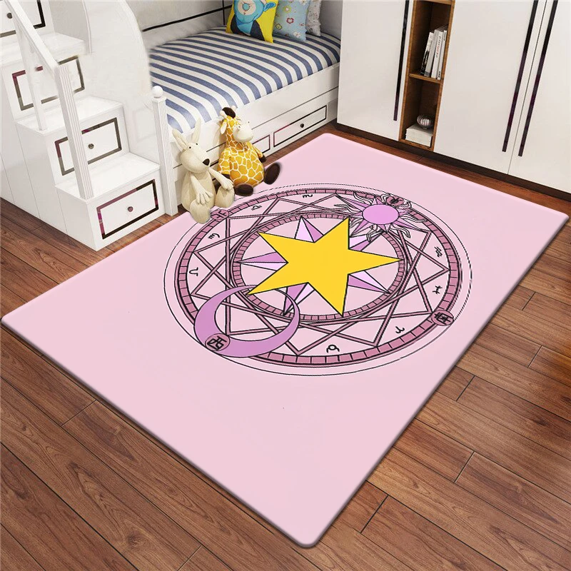 C-Cardcaptor Sakura Cute Cartoon Girl HD Print Carpet Living Room,kitchen,bedroom,Sofa,Table,Rug,Non-slip,Chair,Picnic,Camp,Mat