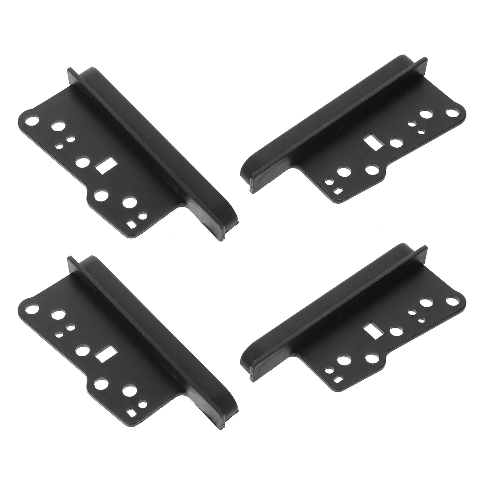 

4Pcs Double Din Installation Trim Bezel Stereo Side Trims Brackets Dash Kit Bracket Radio Mounting Installation Trim for Car