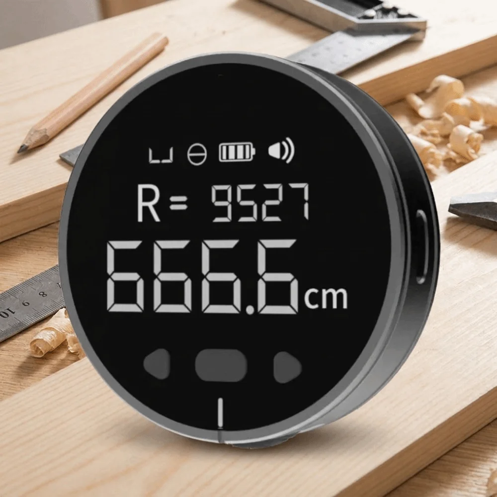 LCD-Bildschirm Elektrisches Lineal Kreisförmige Lineare Messung Hochpräzise Digitale Anzeige Rolllineal LCD-Display Wiederaufladbar