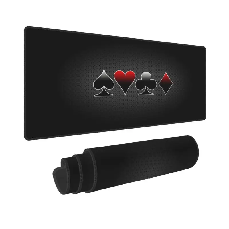 Large Texas Hold'em Poker Mat 120x60cm Non-Slip Rubber Mat Professional Poker Table Pad For Home Party Game