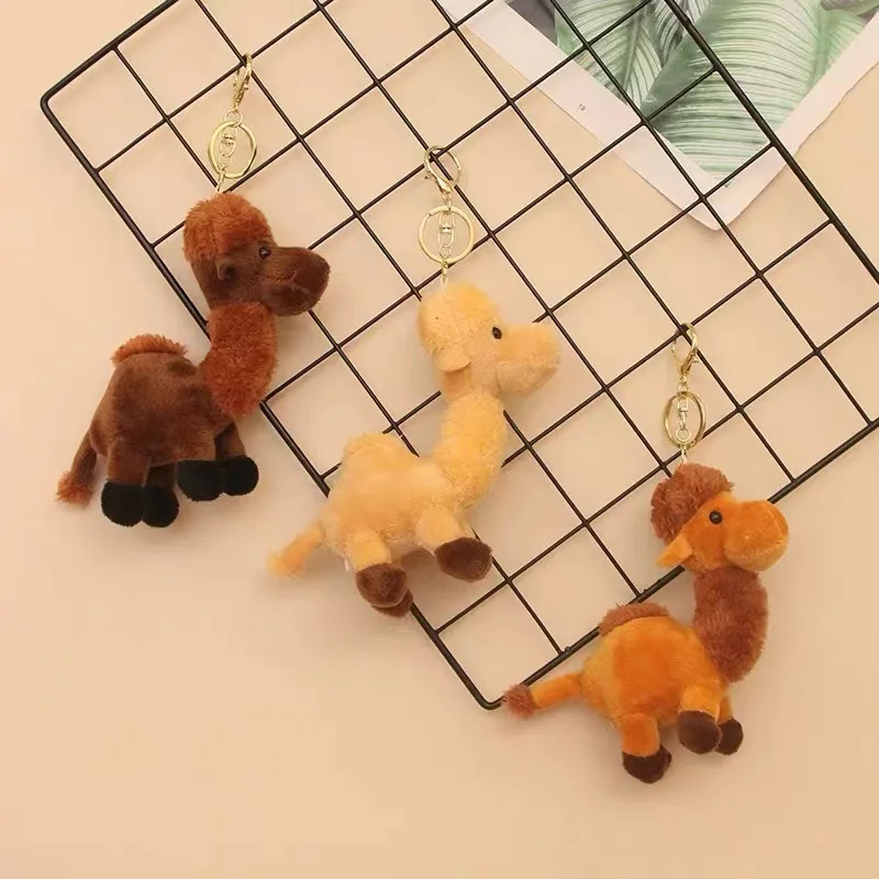 30pcs Wholesale Desert Camel Doll Plush Hanging Toy Travel Scenic Spot Children's Gift Small Claw Crane Toys