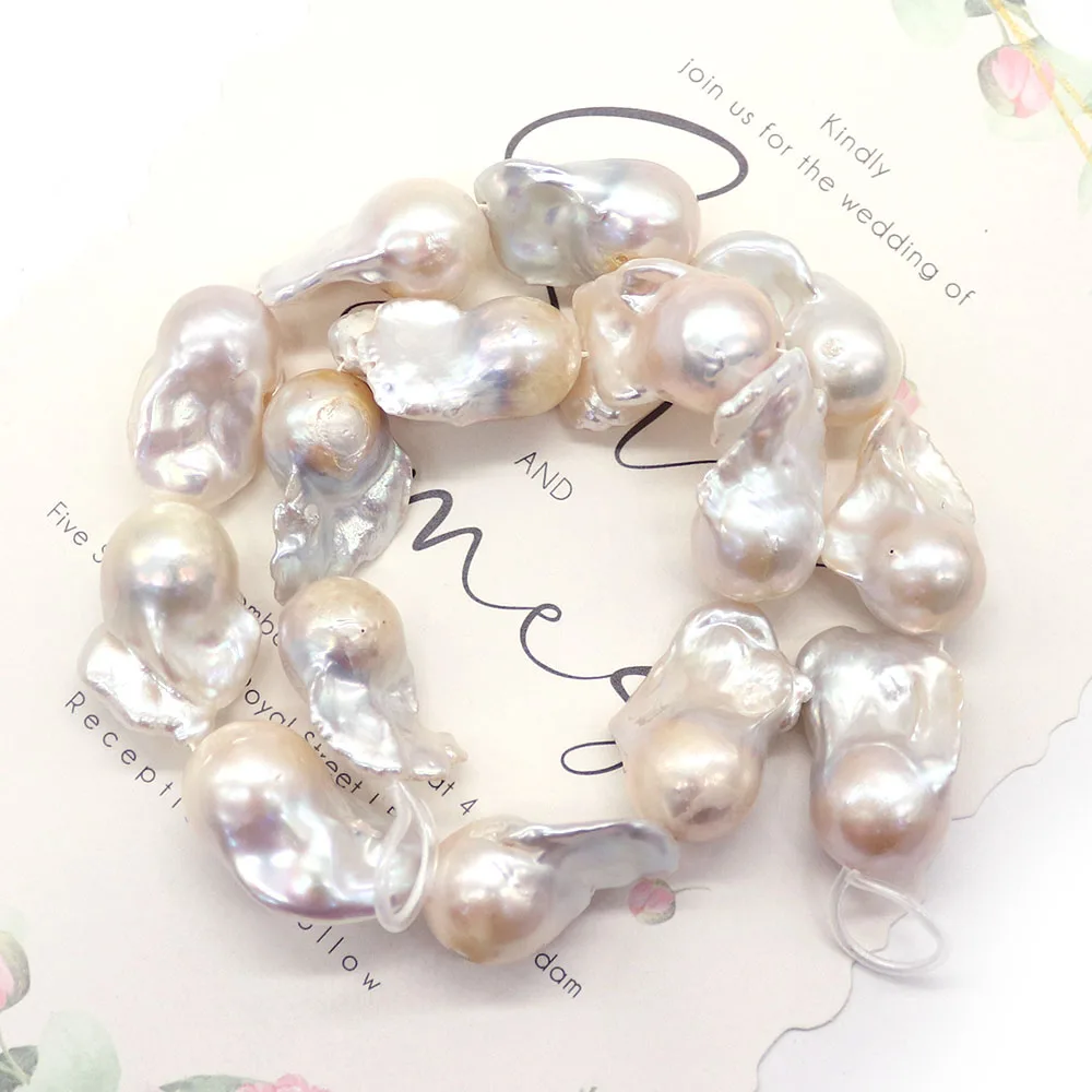

Natural Freshwater Pearls with White Yellow Gradient Tails Loose Beads Straight Holes Beaded DIY Fashion Accessories 1strand