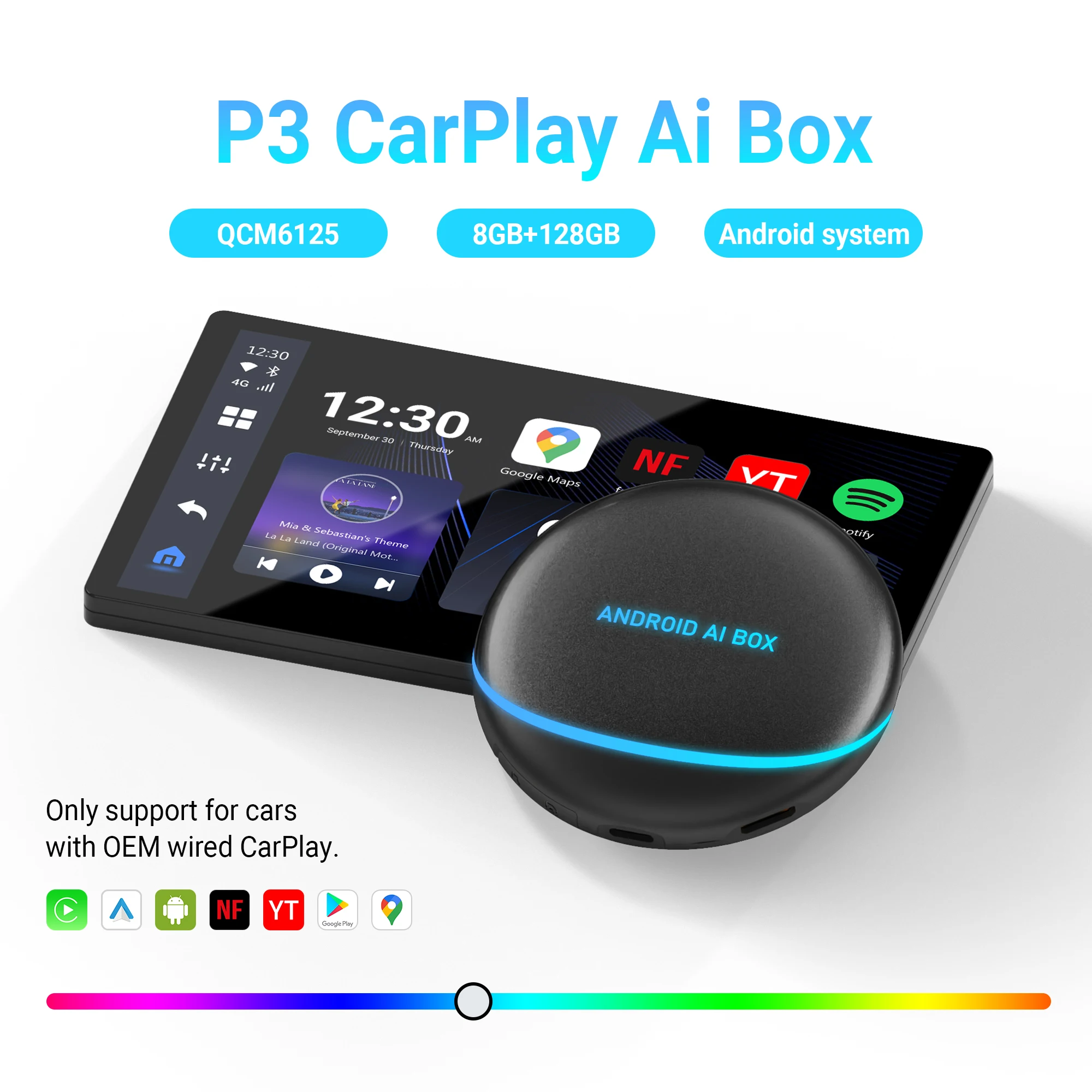 

CarPlay AI Box Android TV Box for HDMI Wireless CarPlay Android Auto for Netflix YouTube IPTV Car Accessories for VW Toyota