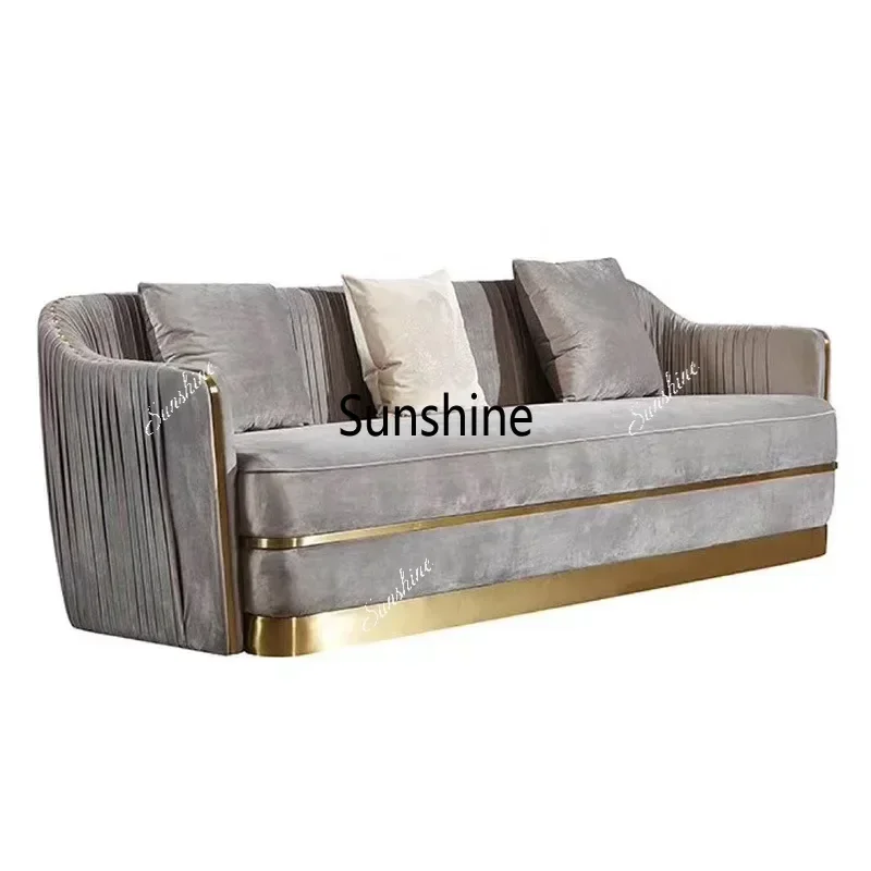 YYWholesale Luxury High End 1+2+3 Seater Sofa Fabric Velvet Couch Living Room Sofa Furniture Set