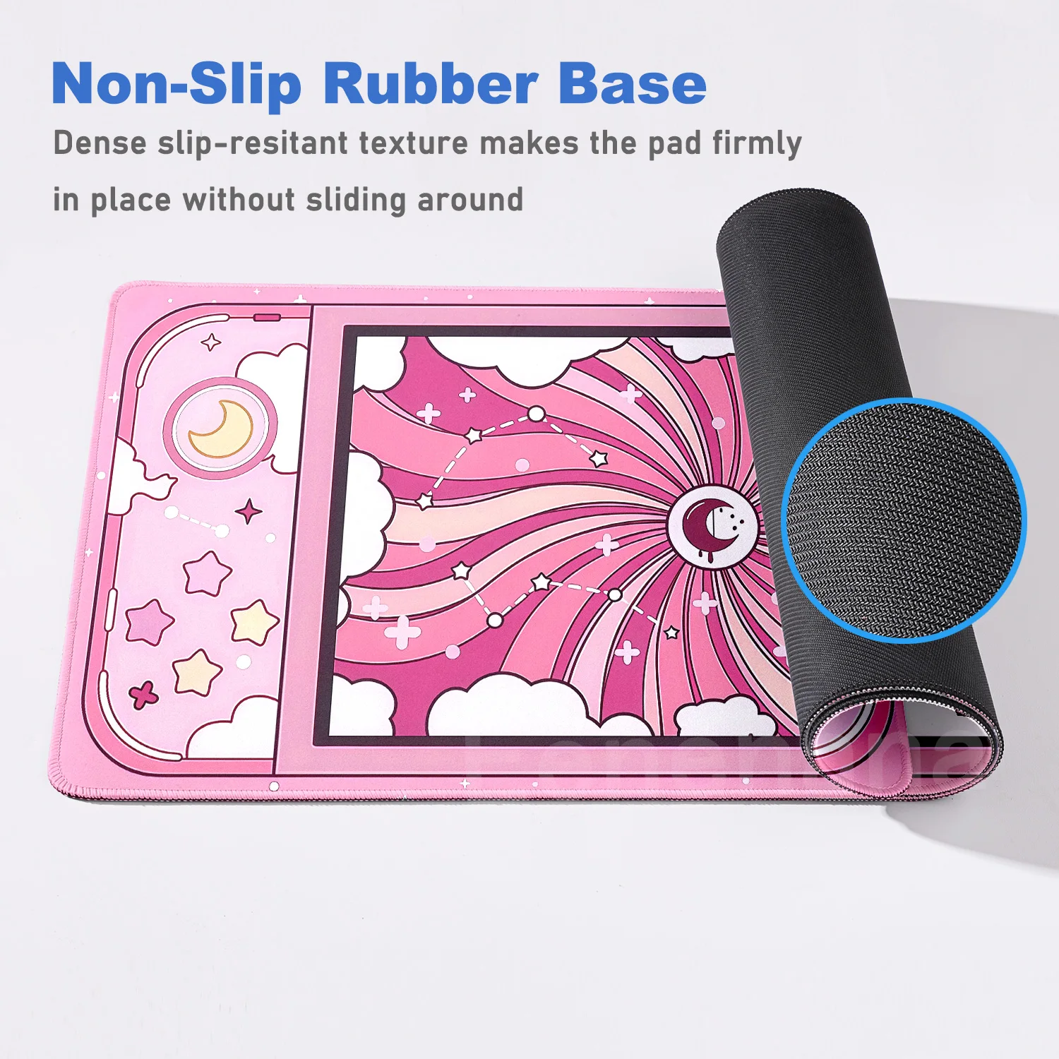 Blue Pink Clouds Gaming Mouse Pad Large Switch Moon Rubber Laptop DeskMat Office XXL HD Keyboard Expansion Pad Gamer Accessories