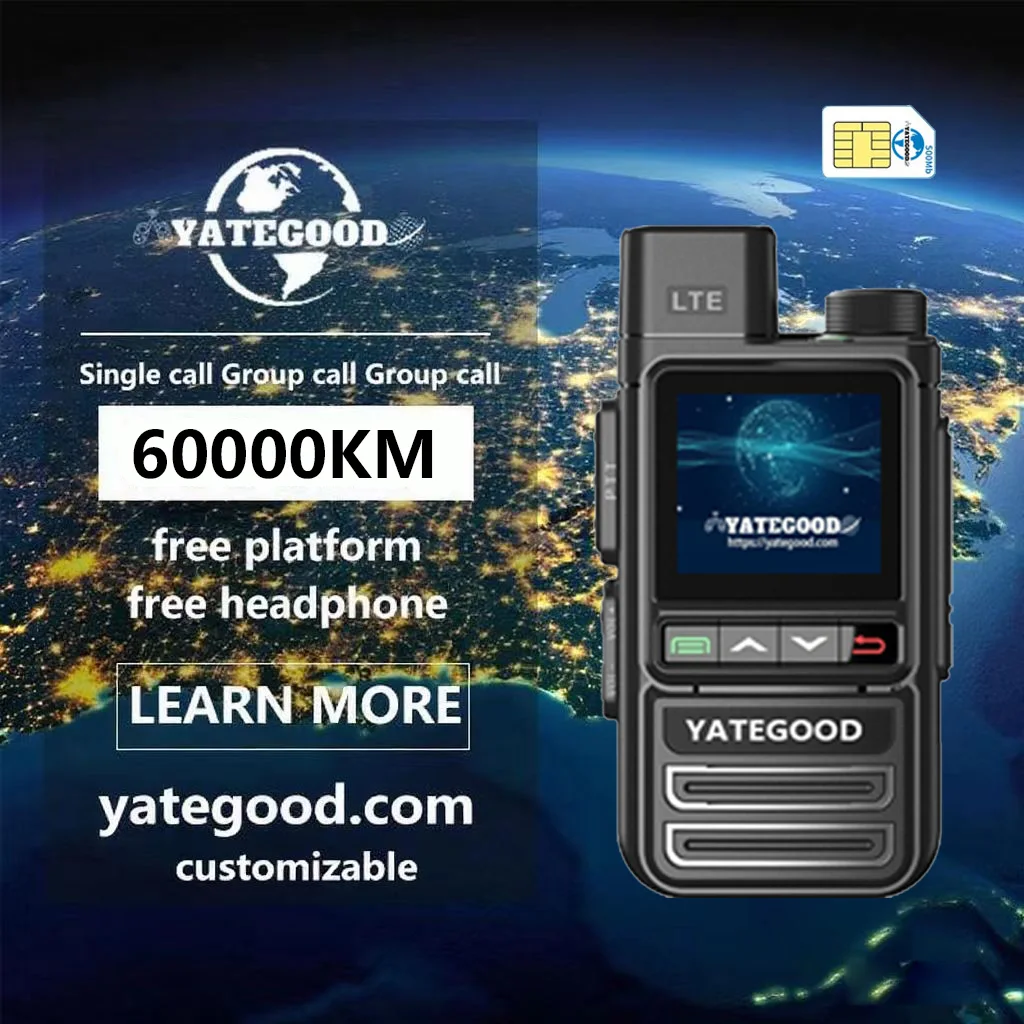 

YATEGOOD G370 GPS 6000KM zello walkie talkie long range global ptt 4G poc radio100km