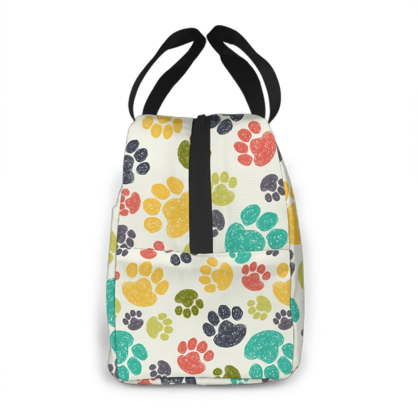 Bolsa de almuerzo Vintage con estampado de pata de Animal para adultos, bolsa de mano reutilizable, contenedor para mujeres, hombres, escuela, oficina, trabajo