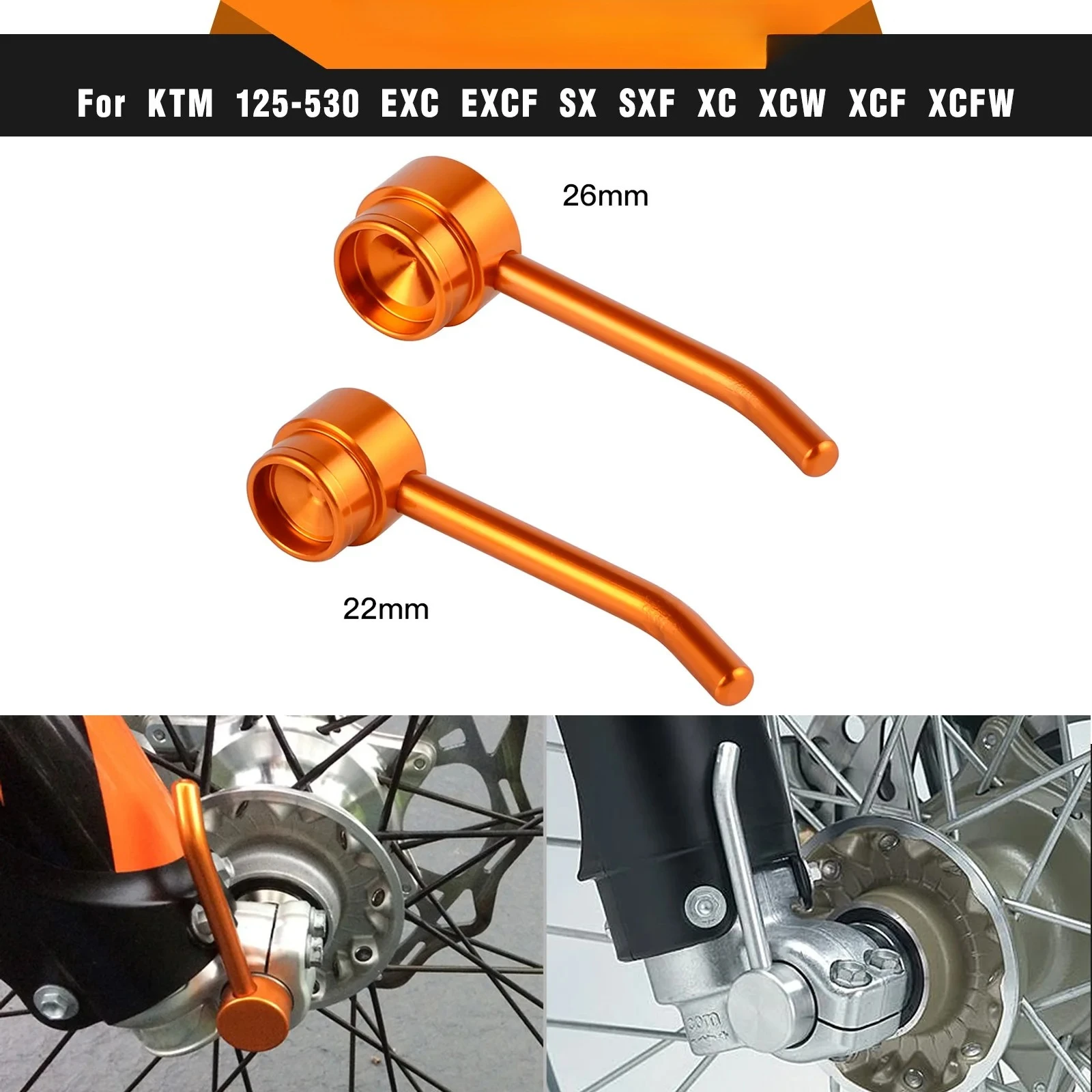 

NICECNC For KTM EXC 300 22/26mm Front Wheel Axle Pull Handle Removal Tool For KTM EXCF 350 XC 125 XCF 400 XCW 530 SX 250 SXF 450