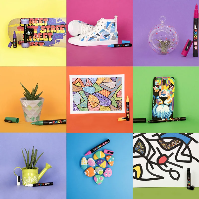 1 pcs UNI POSCA PC-3M 0.9-1.3mm acrylic marker pen with thin tip CD metal glass comic book drawing color pen Touch mark image 4