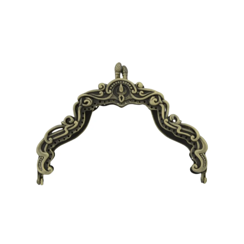 

1 pcs 12.5x6cm Zinc Alloy Vintage Purse Frame Kiss Clasp Purse Clasp Frame Lock Bag Frame Buckle Hardware Obag Handle Accessory