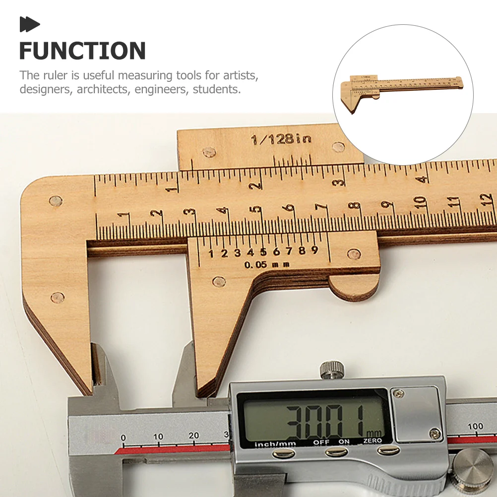 مسطرة قابلة للطي خشبية منحوتة بوصة مزدوجة النطاق طالب رنيه مكتب مساطر قياس شاشة ديجيتال رسم الطفل