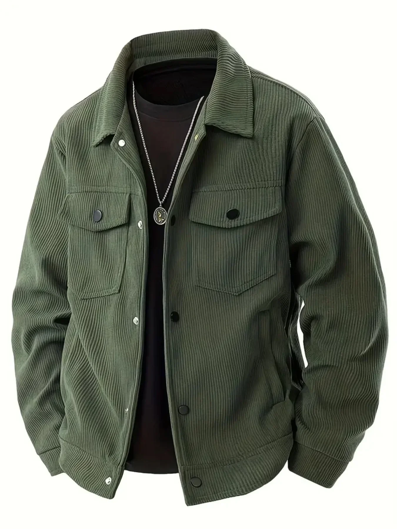 

Men's Corduroy Jacket with Multiple Pockets Trendy And Stylish Fashionable Men's Corduroy Coat with Several Pockets