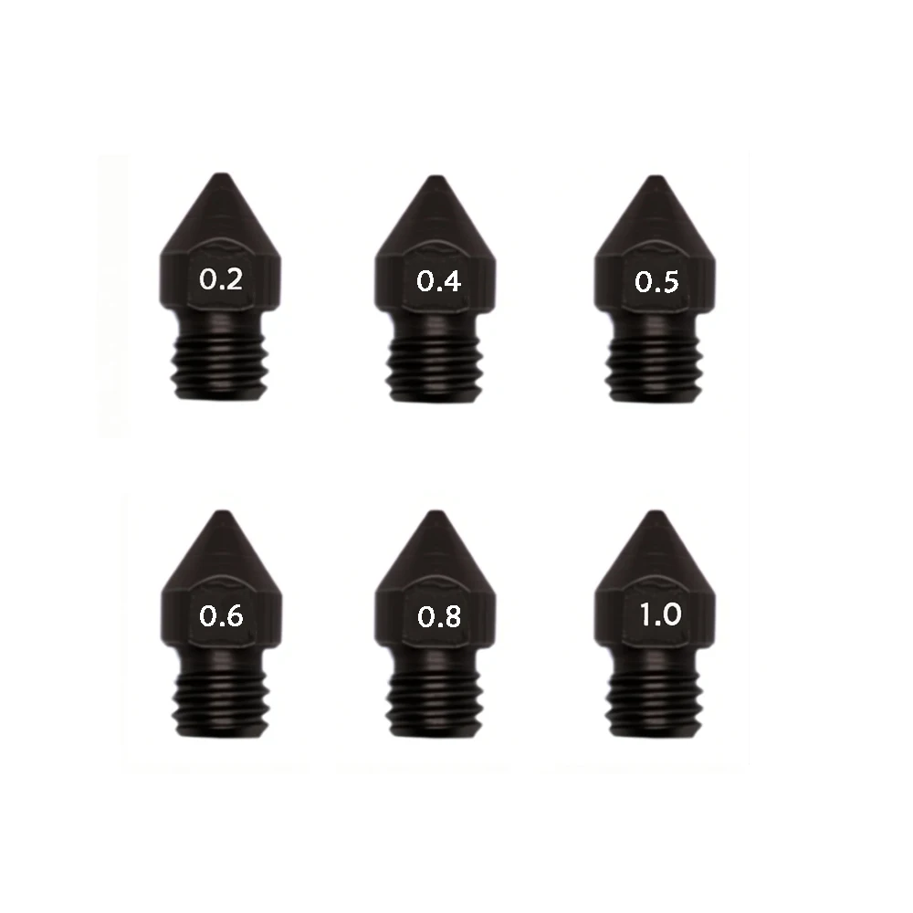 Super Hardened Steel Nozzle MK8 5Pcs/Lots Hard Reprap 1.75mm 0.2/0.4/0.5/0.6/0.8/1.0mm for 3D Printers Hotend CR10 Ender3 view 6