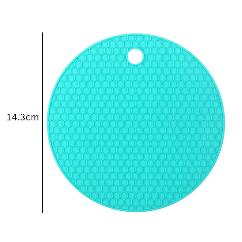 Round Heat Resistant Silicone Mat Drink Cup Placemat Kitchen Accessories Coasters Non-slip Pot Holder Table Durable Rubber Pads