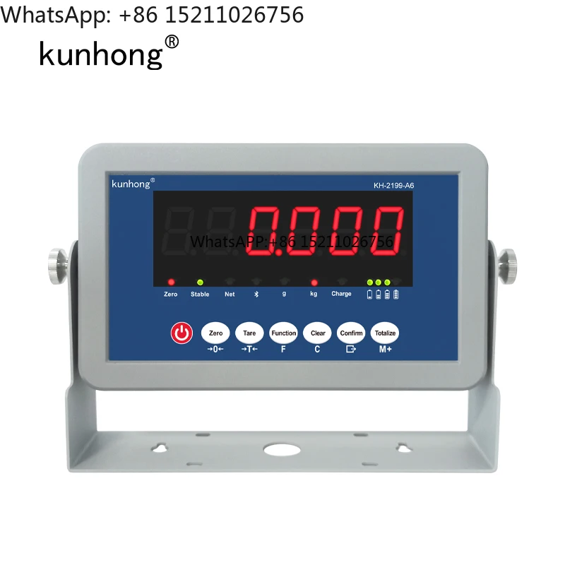 A6 Weighing Indicator Display Machine Low MOQ Blue Tooth Kunhong Indicator LED Weighting Indicators Scales Weighing for Animal