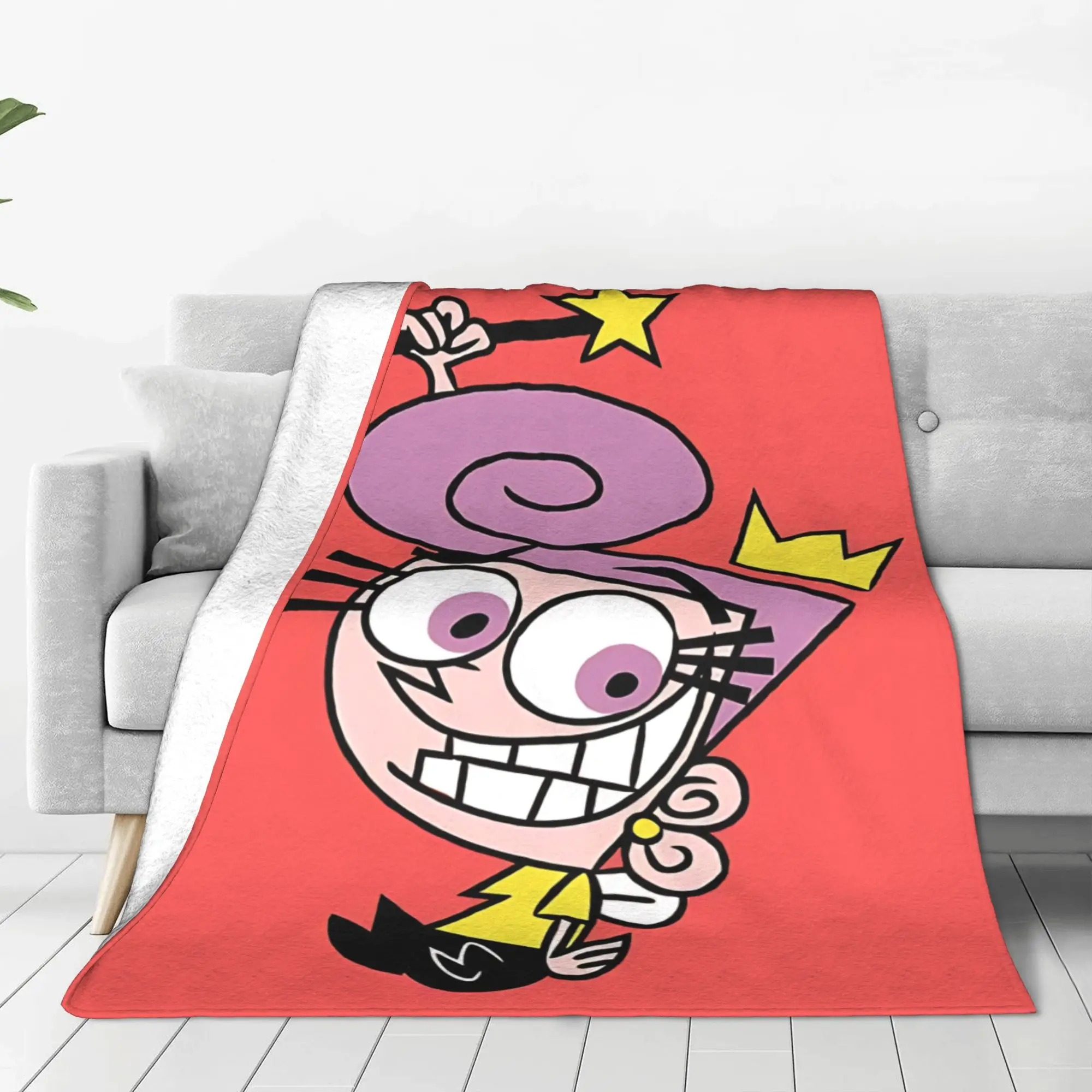 1PC Home Cute Room Decor retro animated  Blanket Throw Blanket Fairly Odd Treasures Novelty Warm Blanket All Season