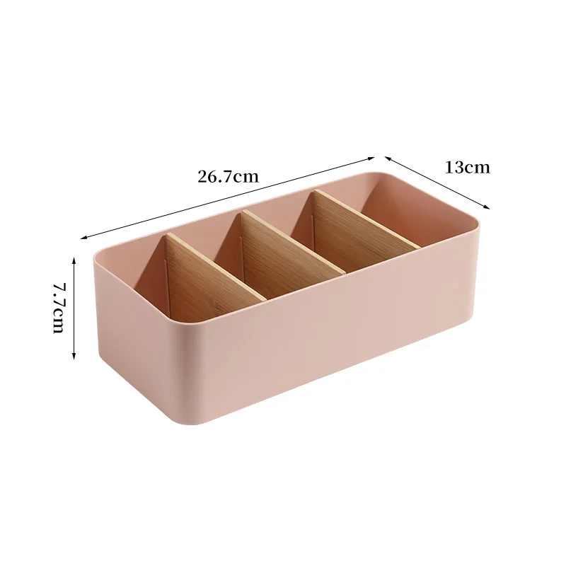 4-Compartment Divider Box, Portable Storage Box, Multifunctional, Stackable, Modern Solution for Schools, Offices, and Desktops view 2