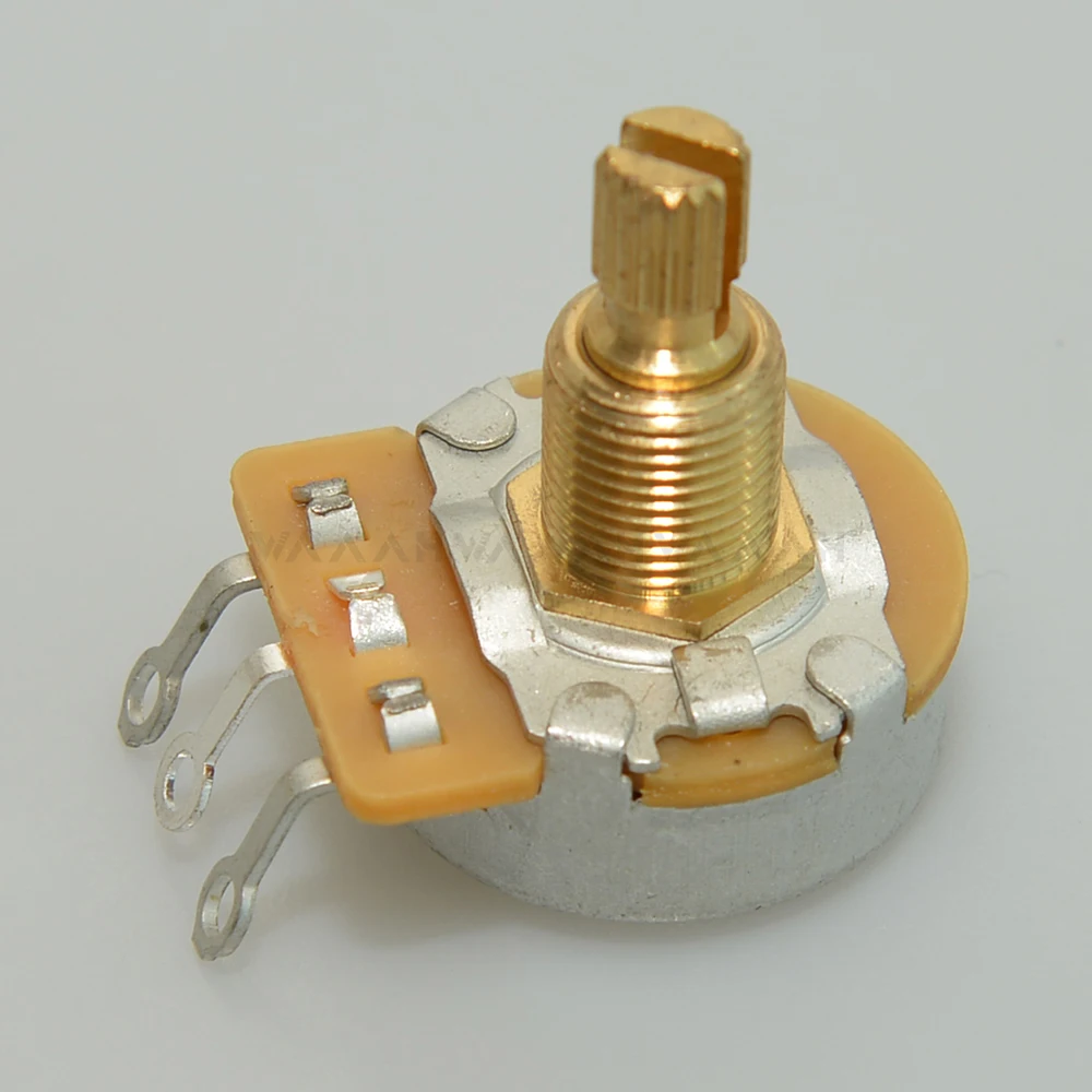 10 Piece 450G 250K/500K Brass Potentiometer Shaft Volume Tone Pot For Electric Guitar and Bass Guitar Accessories