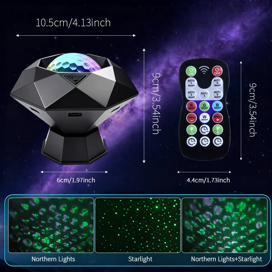 1/2pcs romantic 8-color crystal cube/cylinder corrugated texture projection USB lamp, USB ambient light, USB plug-in use, touch