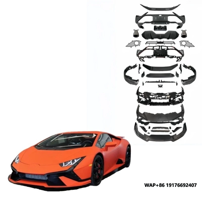 2024 Tecnica nuevo paraLamborghini Huracan LP580 LP610 EVO Kit de carrocería parachoques delantero y trasero capó tubo de escape con Clips de kit de carrocería