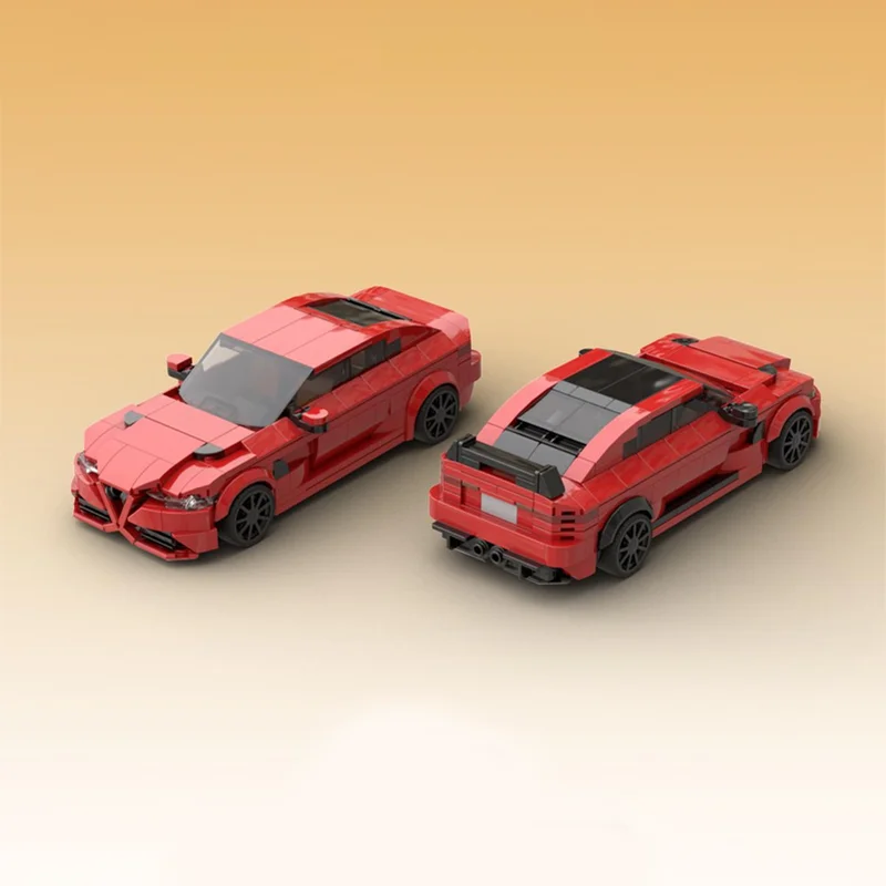415 個 MOC アルファロメオ ジュリア クアドリフォリオ シティモデルビルディングブロックおもちゃ組み立てる DIY クリスマスギフトクリエイティブアイデア誕生日