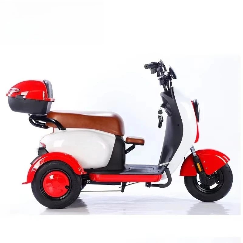 2024 Adult E-TRICYCLE Electric Scooter 500W Fast Speed 24km/h Moto Bike 48V 20ah Lithium Battery 500W Motor Power 60V Voltage