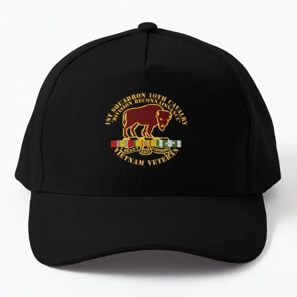 Leger 1St Squadron 10Th Cavalry W Svc Baseball Cap Hoed Casual Jongens Czapka Snapback Vis Pet Dames Zwart Zomer Zon Buiten