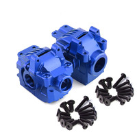 Aluminum Front & Rear Differential Housing Gearbox #6881 #6880 Upgrade Parts For RC Car Traxxas Rustler Hoss Slash Stampede 4x4