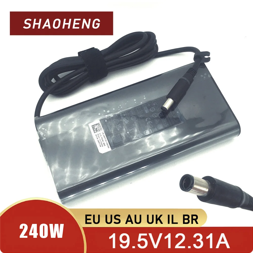 Adaptador de Corriente Alterna Original, Nuevo, Delgado, de 240W, 19.5V, 12.31A, Cargador para Portátiles Dell Alienware y Precision