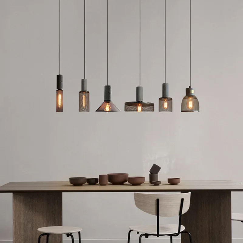 Minimalist Industrial Vintage Bottle Shaped Metal Iron LED Pendant Lights Indoor Lamps for Kitchen Home Decoration Chandeliers