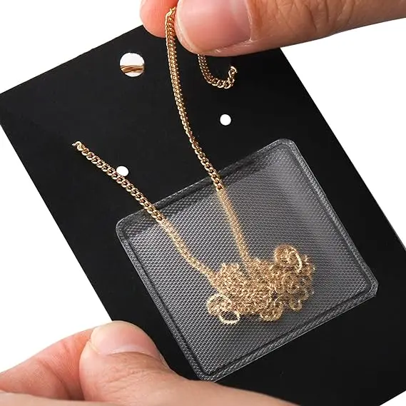 10/50 stücke selbst klebende Halsketten Beutel für DIY Kette Lagerung Display Karten Tasche Schmuck Verpackung liefert Zubehör Ergebnisse – Detail 5