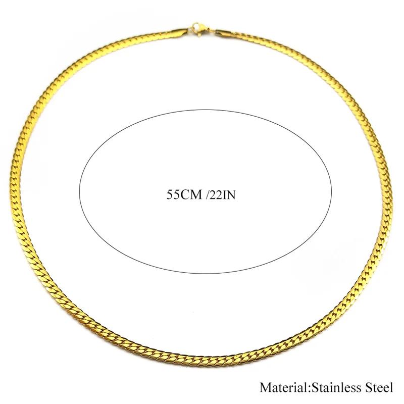 Men\'s Necklace Cuban Link Chain on Neck Stainless Steel Silver Color Punk Choker Jewelry Accessories Father\'s Day Gift
